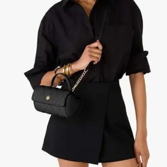 NWT ♠️ Kate Spade Heart to Heart 3D Heart Barrel Quilted Leather Bag + Dusty - Picture 4 of 16